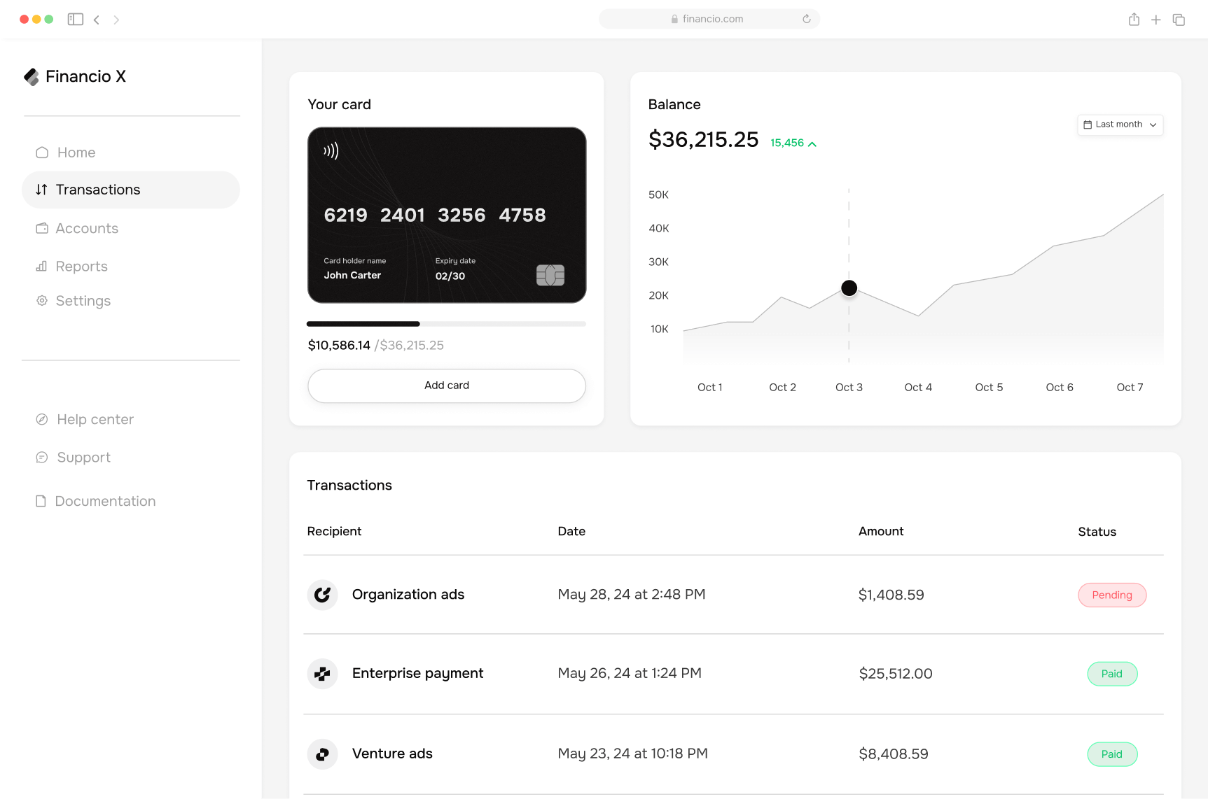 Financio X - Webflow Template